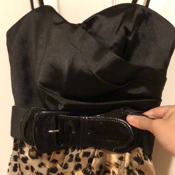 Speechless black and leopard print dress - Picture 2 of 5